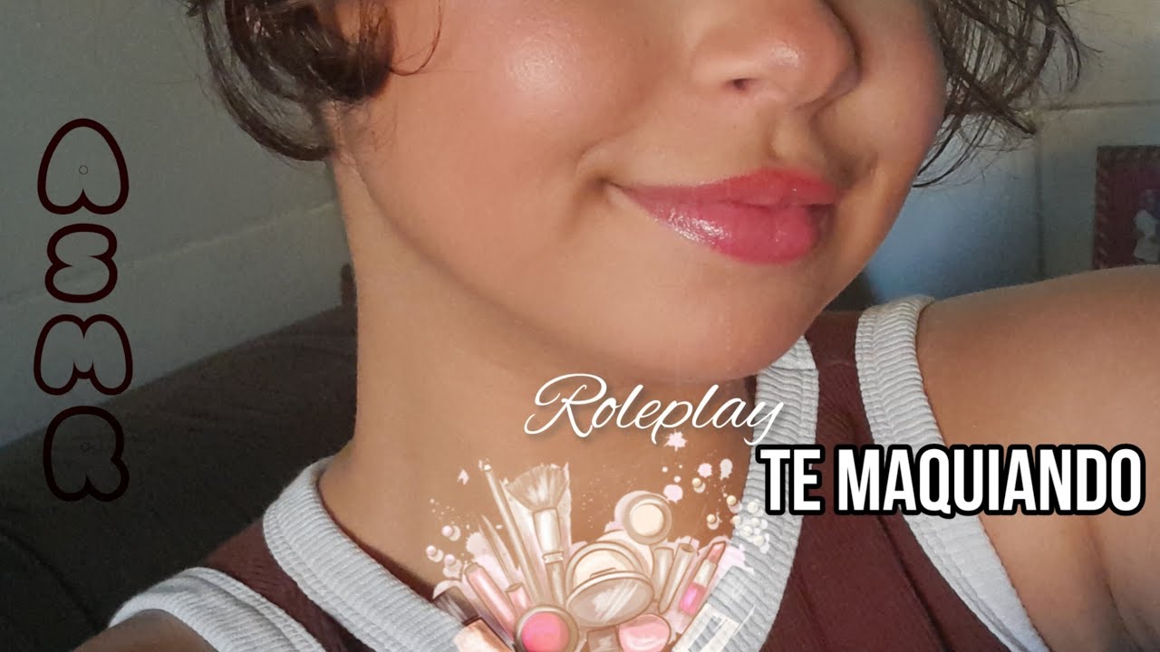 Asmr caseirinho te maquiando | Pincel na tela e sons de boca