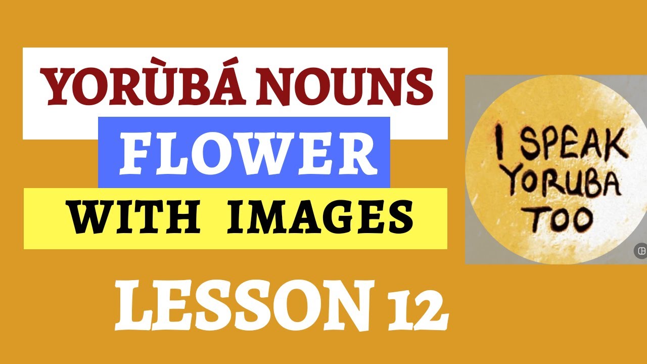 Yoruba Language - Yoruba Nouns Lesson 12 || How say Flower - Beach - Food & more