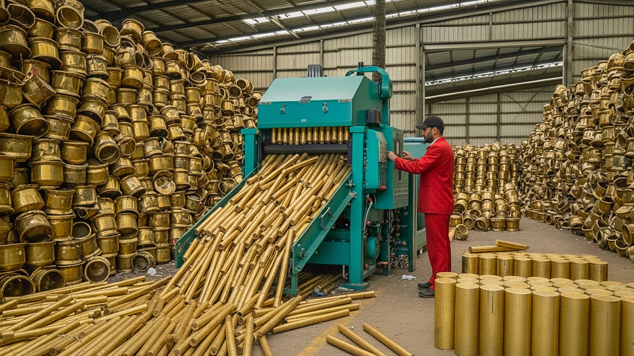 Amazing Recycling Process of Old Brass Scrap into High-Grade Shiny Brass Rods