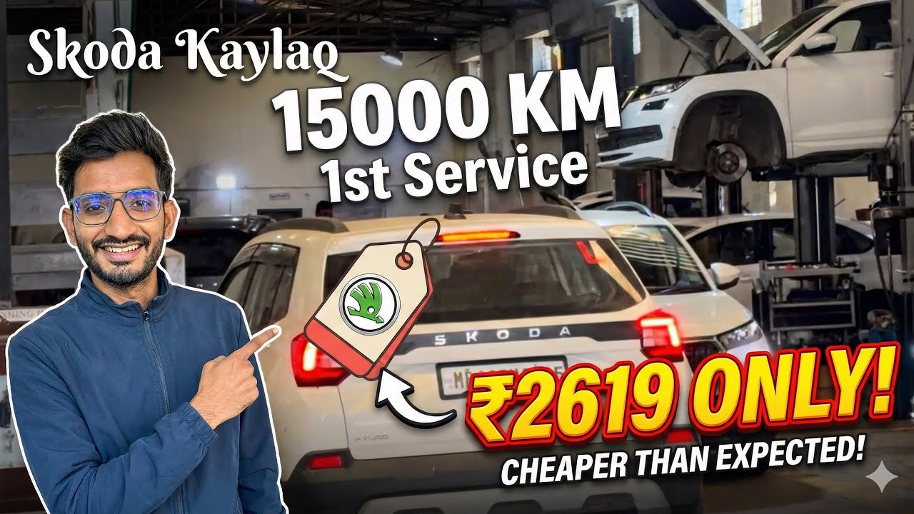 Skoda Kaylaq 15000km service || cheaper than expected 