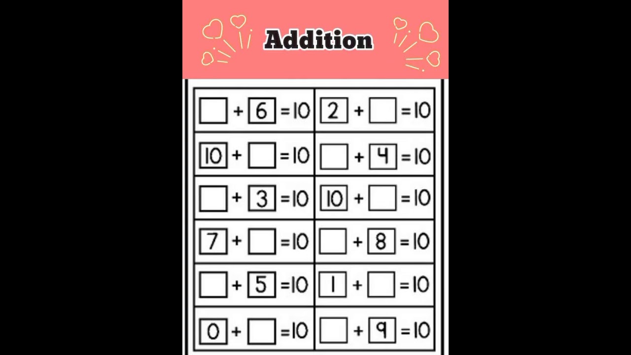 Addition / worksheet / Maths 