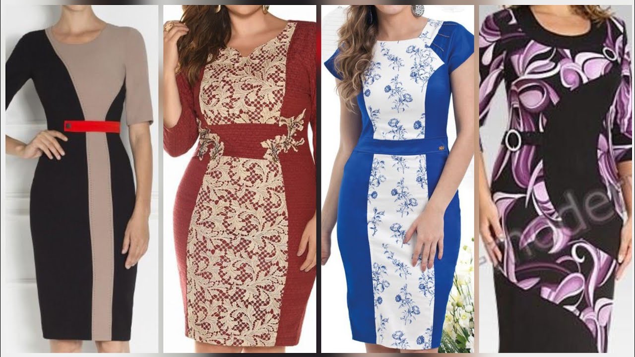 Outstanding plain with prints patch work design plus size women vintages linen bodycon dress design