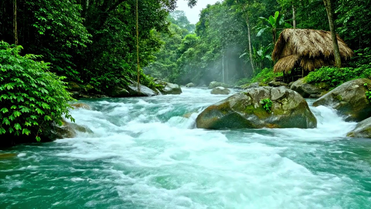 Relaxing  Sleep without music Soothing sounds of calming forest water