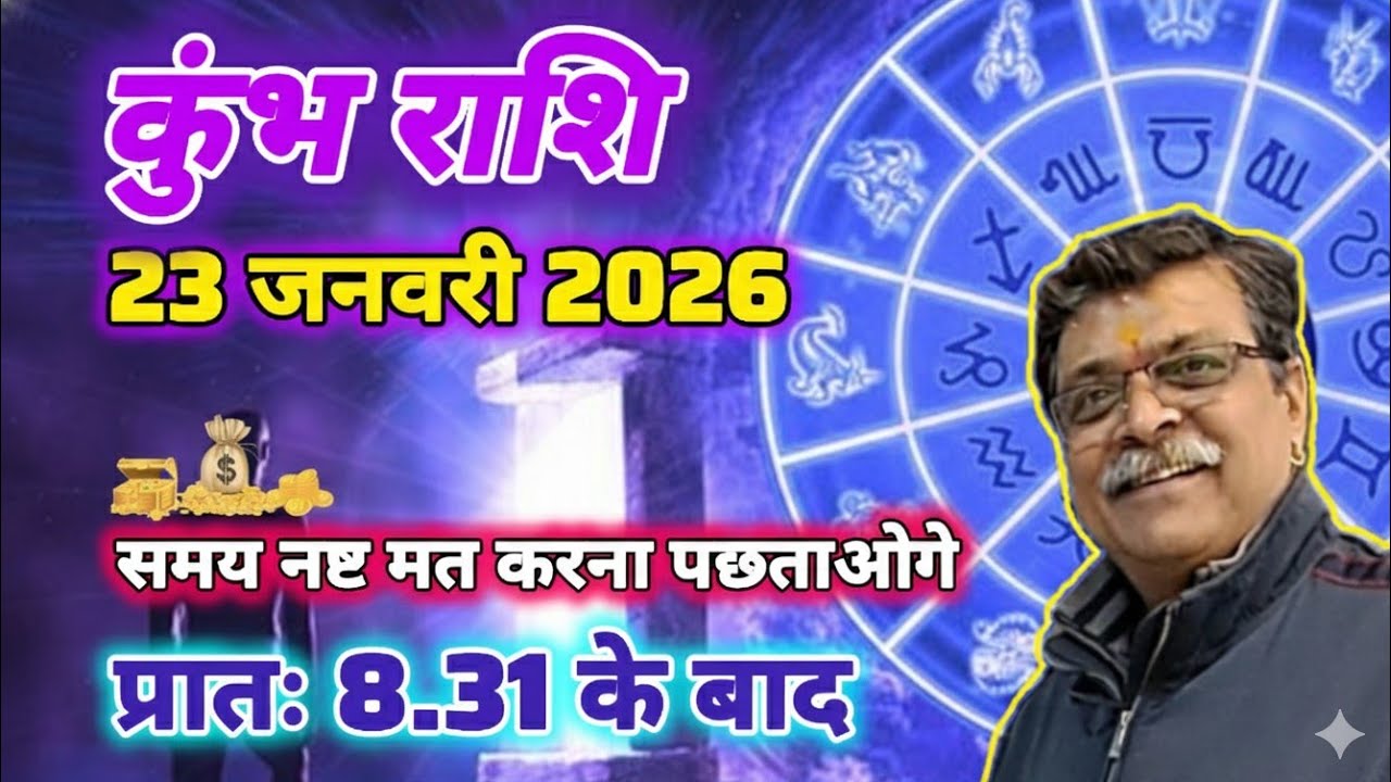 कुंभ राशि 23 जनवरी: बड़ा बदलाव शुरू!  🕣 8:31AM के बाद क्या करें और क्या नहीं? शुभता बढ़ेगी और रोमांस