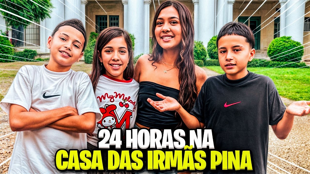 AS IRMAS PINA E OS GÊMEOS ANTÔNIO E JP PASSARAM 24 HORAS JUNTOS NA CASA DAS IRMÃS PINA😱•Anronio e JP