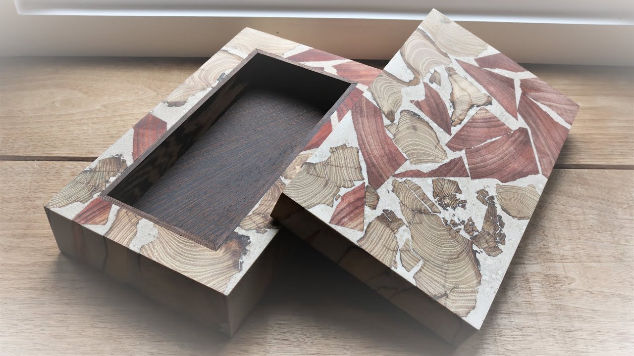 Woodworking - Resin and wood box 'Fall'