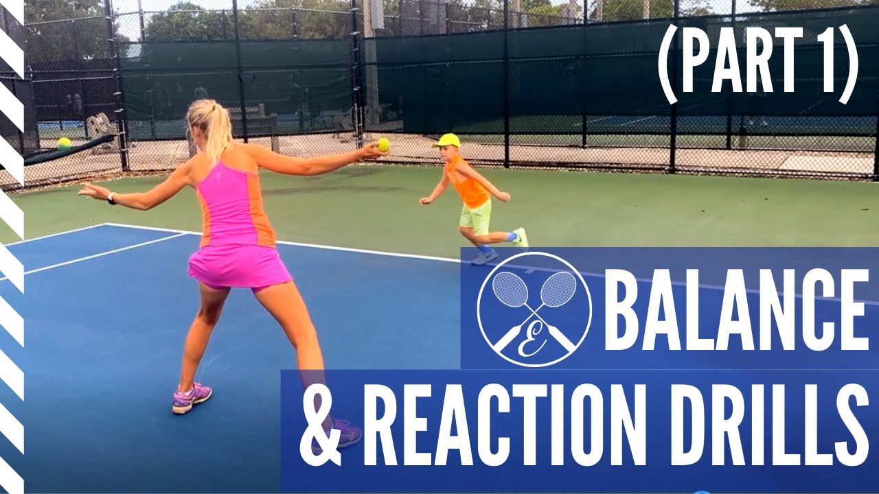 Balance And Reaction Drills Part 1 | Tennis Lesson With An 8 Year Old | 10U Tennis | Tennis Practice
