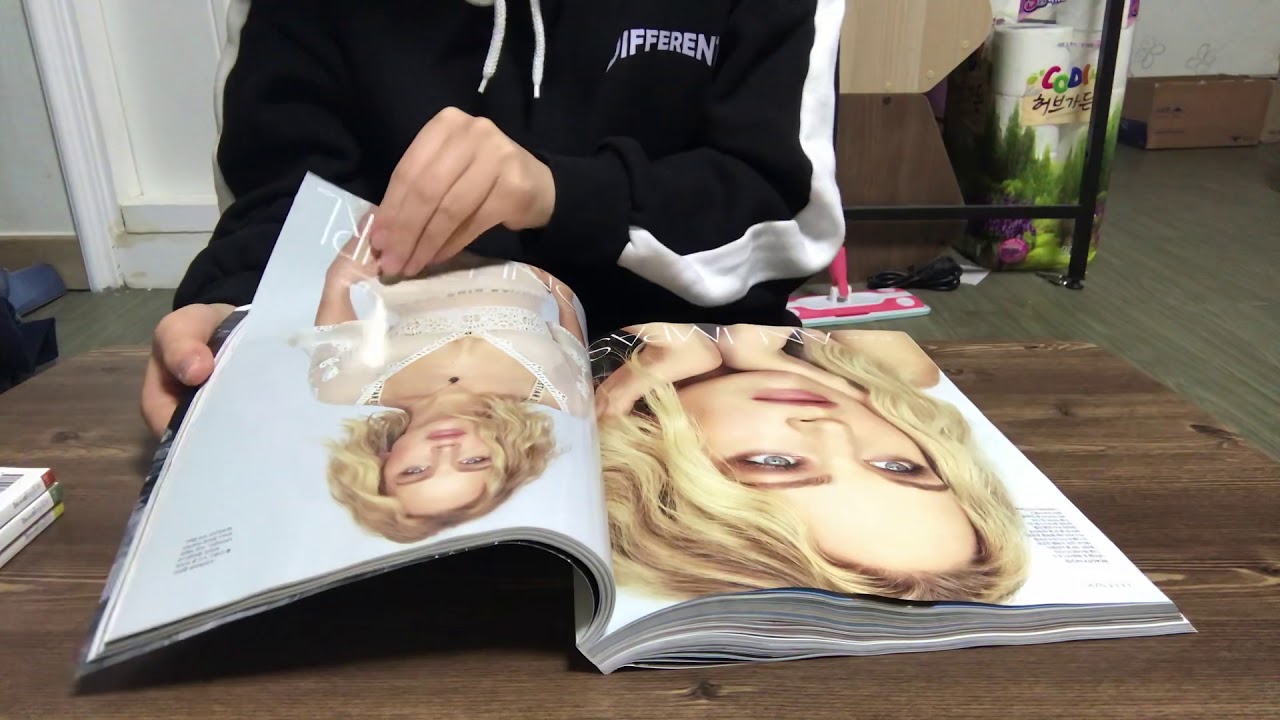ASMR fast page turning magazine