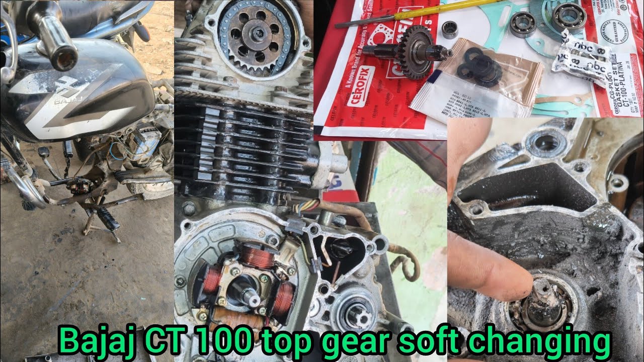Bajaj CT 100 old model gearbox bearing changing full engine repairing #bike #shorts #short #wwe #yt 