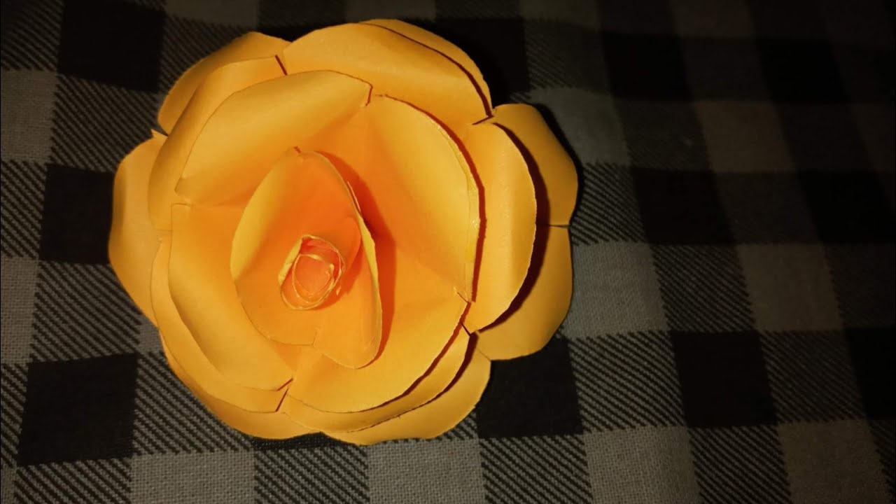 How To Make Paper Rose Easy | Beautiful Paper Rose Flower Making Idea | Diy Paper Rose Flower