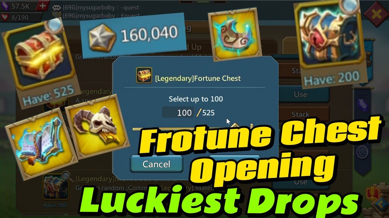 Unexpected Treasure! 525 Fortune & 200 Monstrous Chests || Lords Mobile