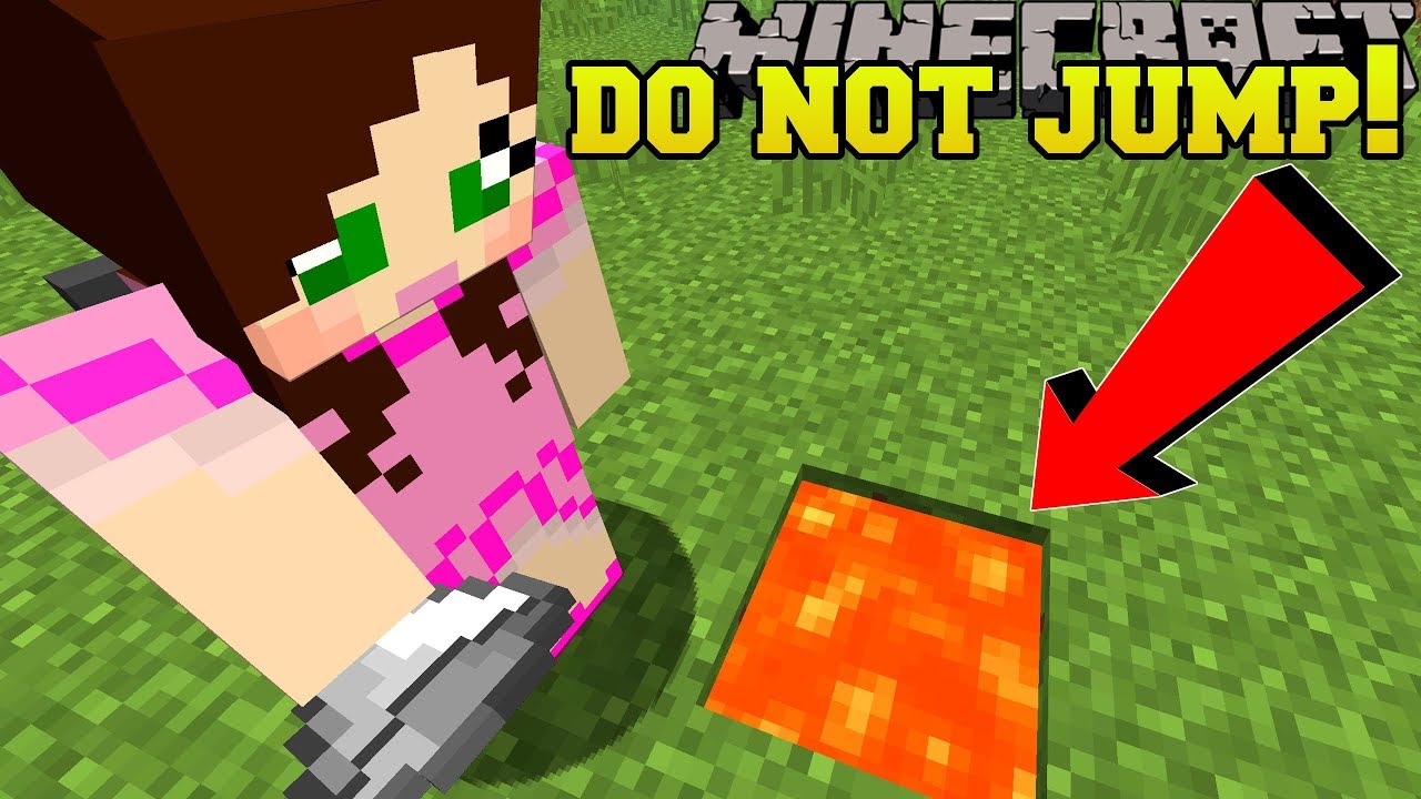 Minecraft: *NEVER* JUMP IN LAVA!!! - CENTER OF THE MOON - Custom Map