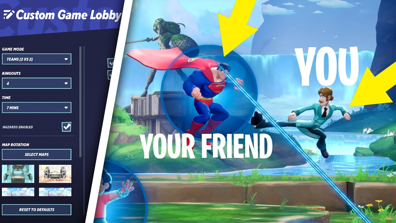 How To Set Up A CUSTOM Lobby In Multiversus! (Multiversus Custom Game)