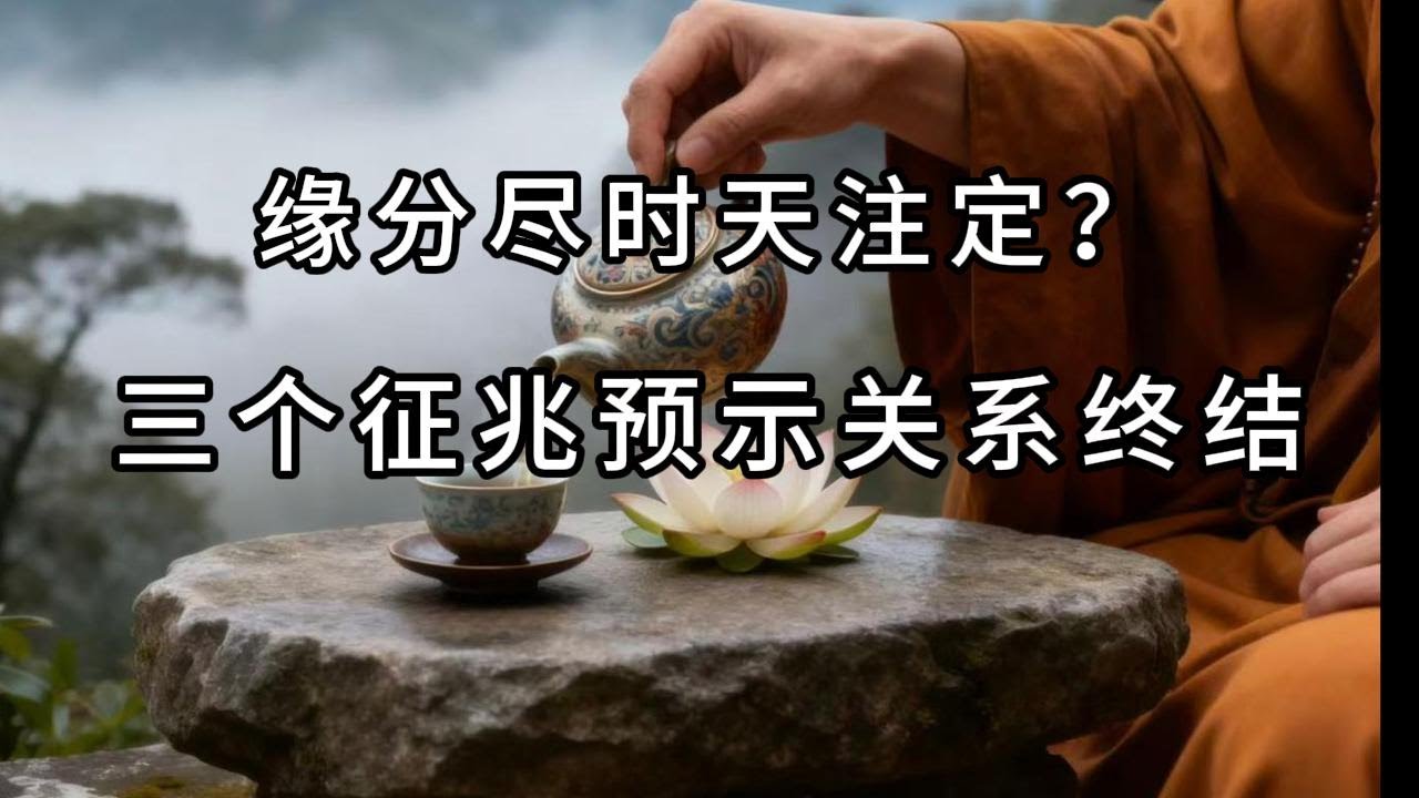 緣分盡了，會有3個征兆。不糾纏，不挽留，是彼此最後的慈悲