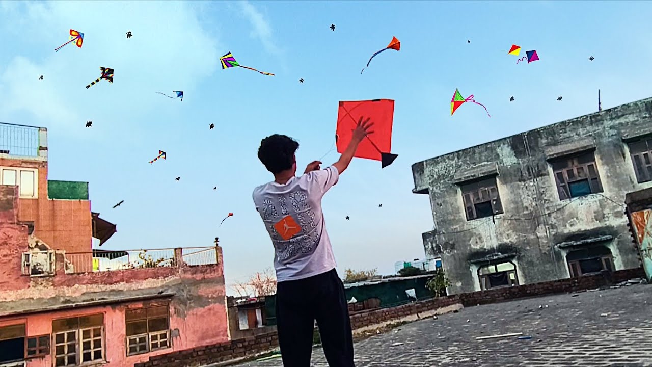 Kite flying new kite | kite flying roof on top | kite flying 2026 | 