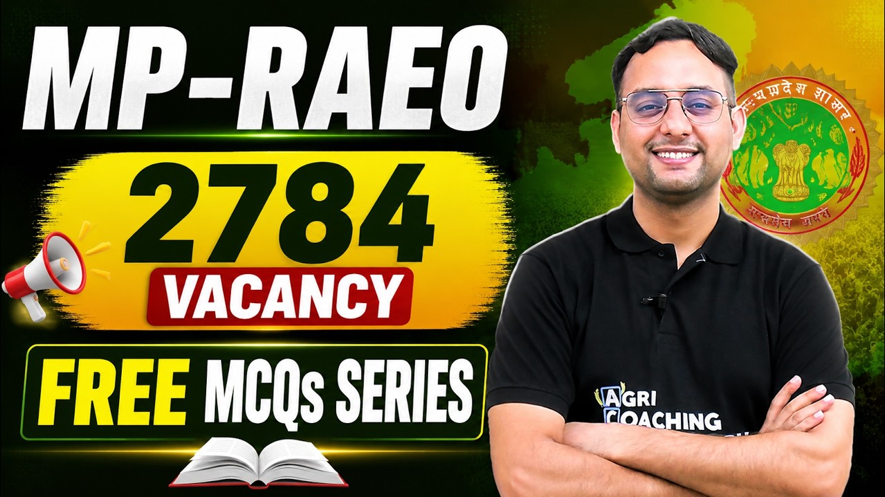 MP RAEO 2784 Vacancy 2026 | FREE MCQ Series for Agriculture Exam