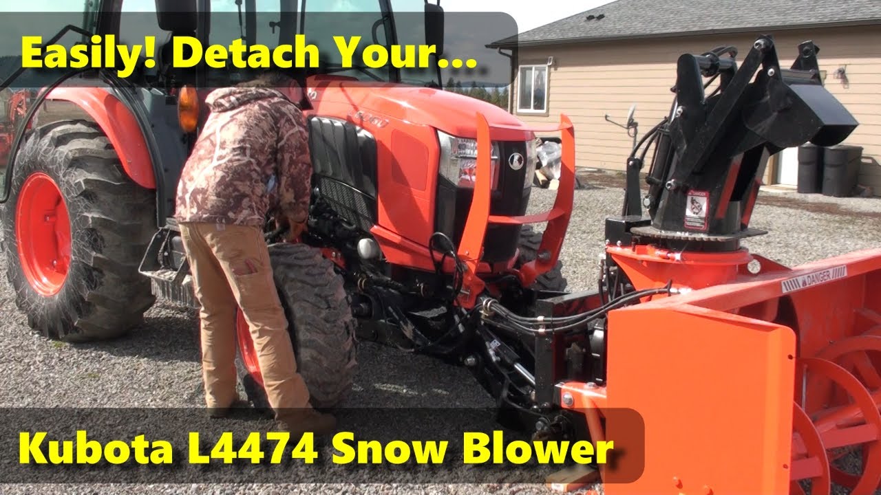Disconnect Kubota L6060 From Kubota L4474 Snowblower, The Best Way!