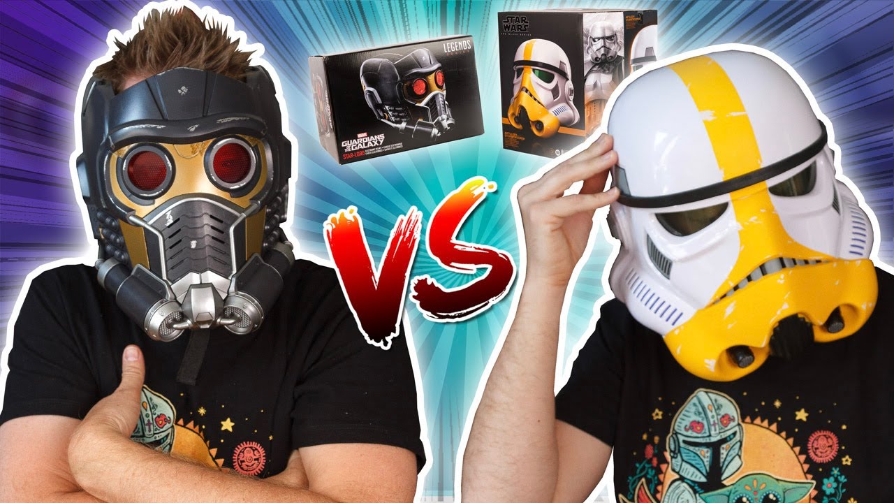 DUEL DE CASQUES: STAR LORD Legends Series vs Artillery STORMTROOPER Black Series Qui va Gagner ?