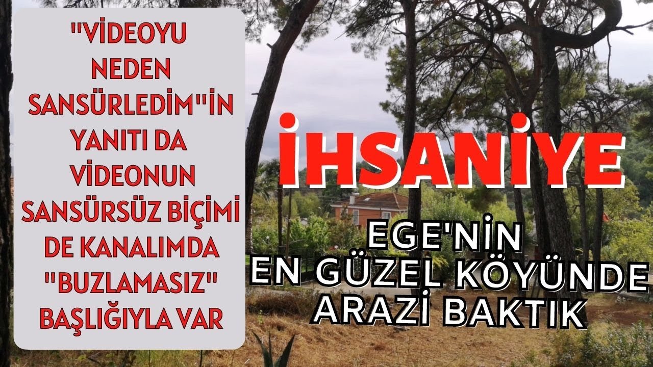 İZMİR'İN EN GÜZEL KÖYÜ İHSANİYE'DE ÜÇ ARAZİ  / İZMİR'İN KÖYLERİNE GÖÇ