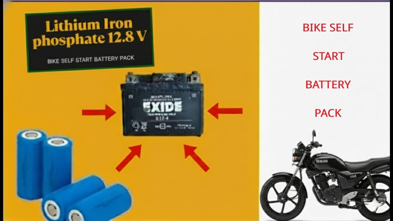 Lithium Iron Phosphate Battery for Bike Self Start #shorts #battery #bike