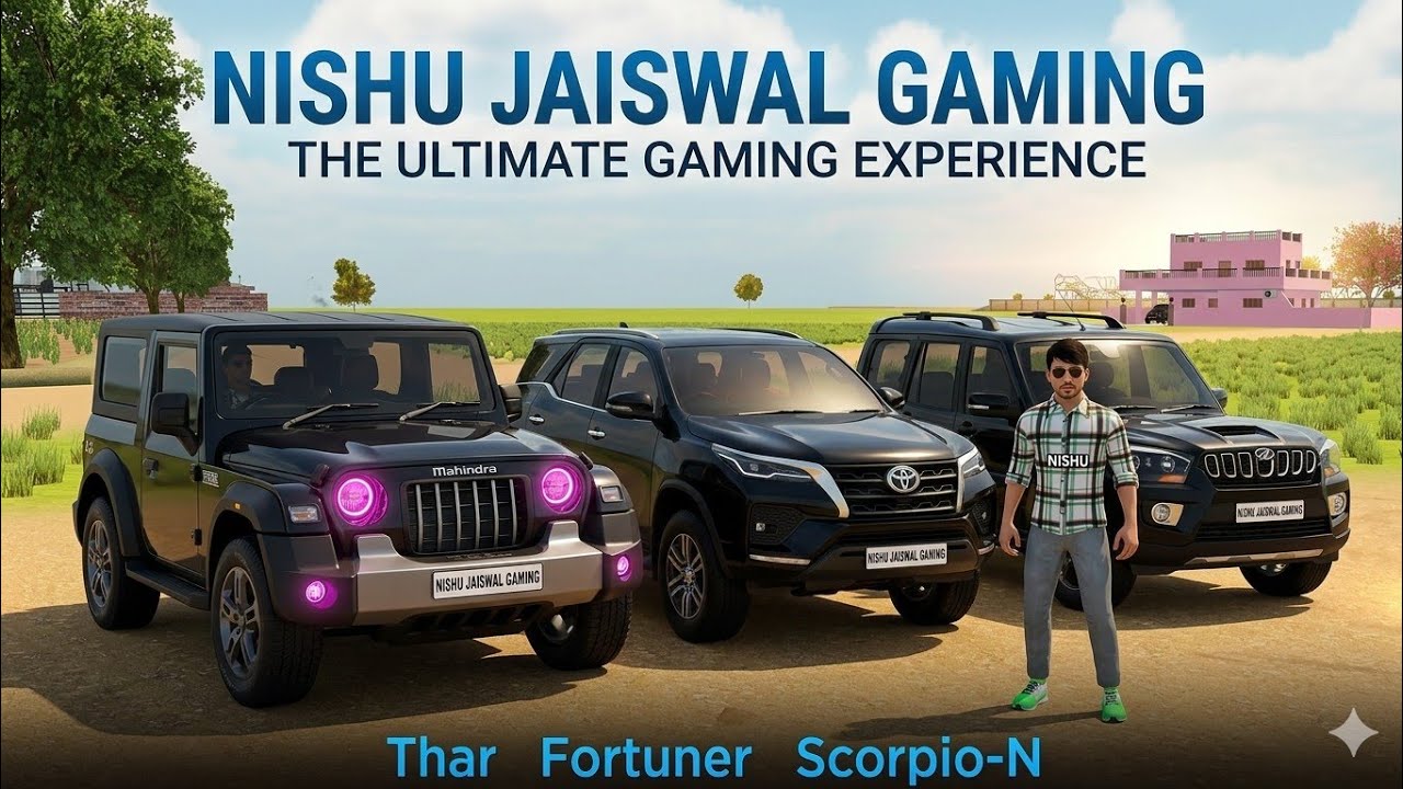  Thar VS Scorpio 4x4 vs Fortuner || indian vehicles simulator 3d gaming 🎯