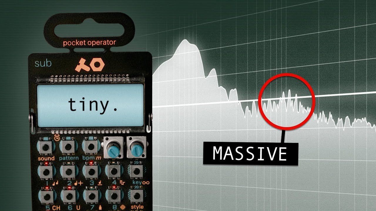 Making this tiny synth bass sound HUGE (pocket operator SUB)