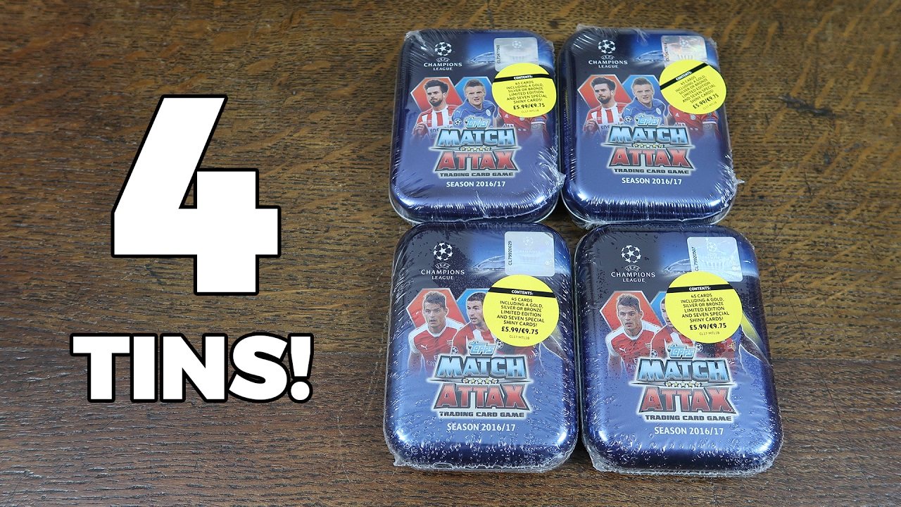 4 TINS! Match Attax Champions League 2016/17
