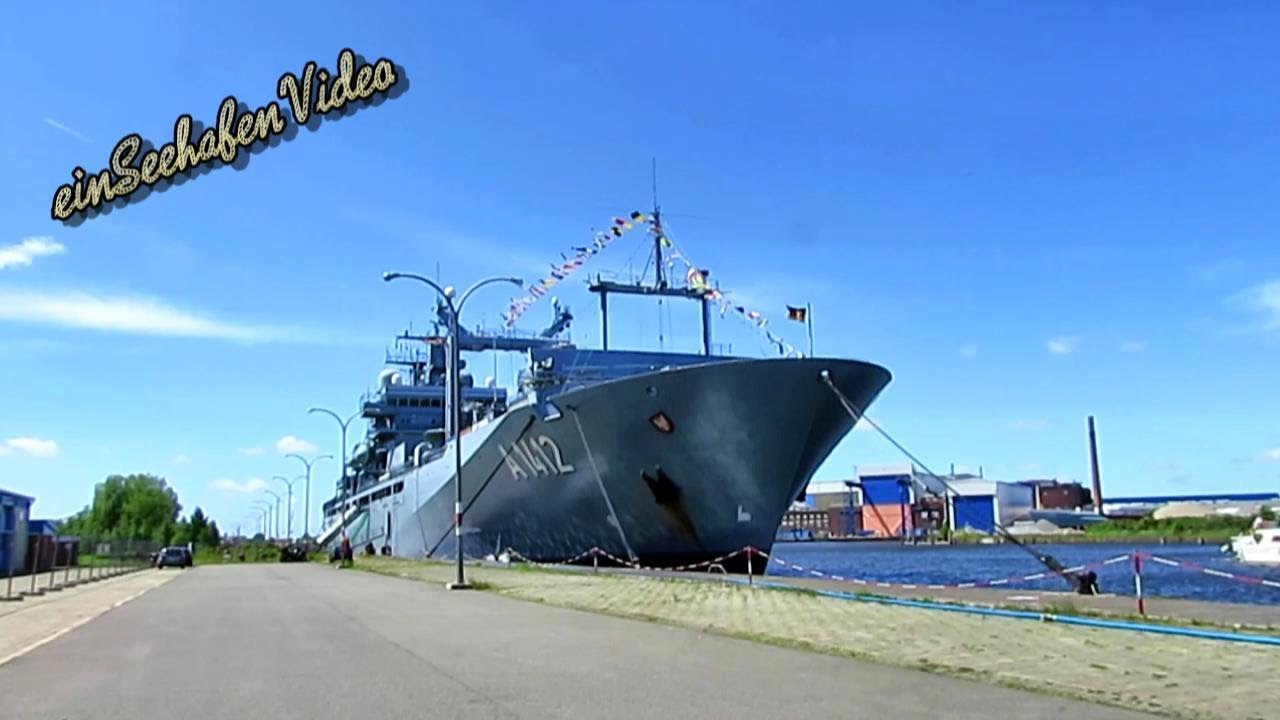 EGV FRANKFURT AM MAIN MMSI  211211760 A1412 open Ship in Emden Einsatzgruppenversorger