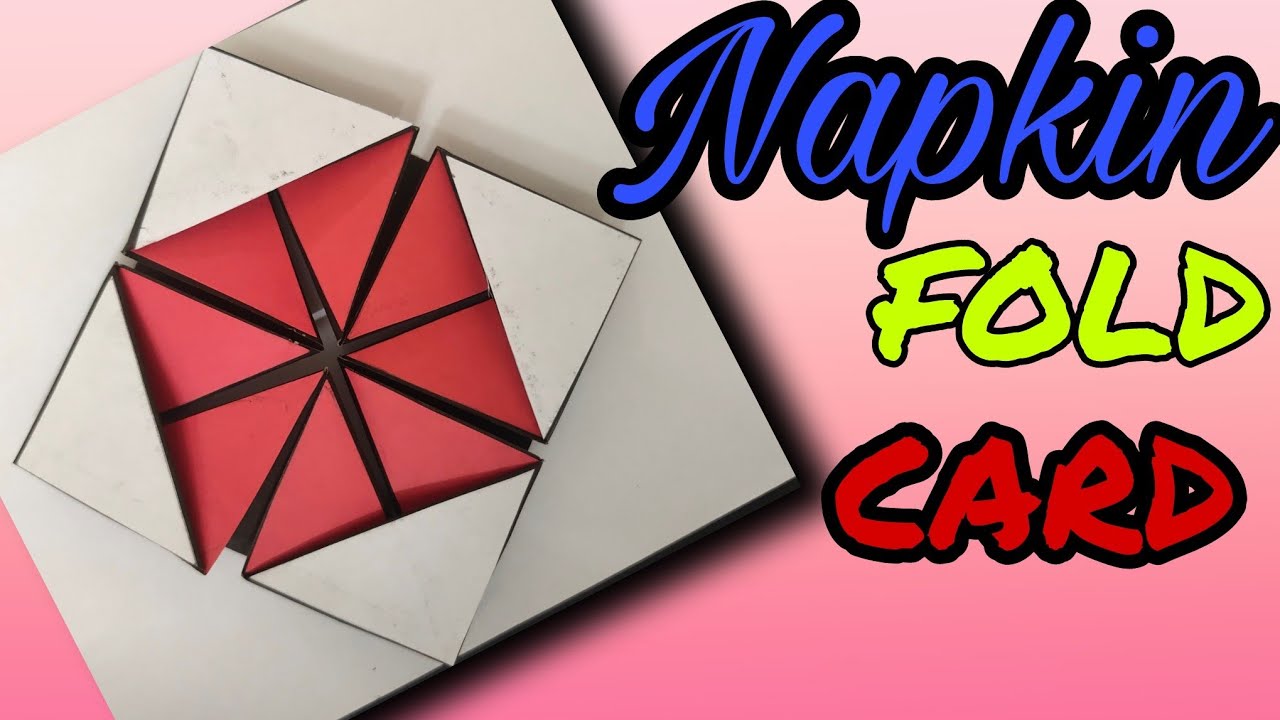 DIY Napkin Fold Card Making Tutorial for Scrapbook //Handmade card Tutorial by Sunshine Shadow🙋‍♀❣️
