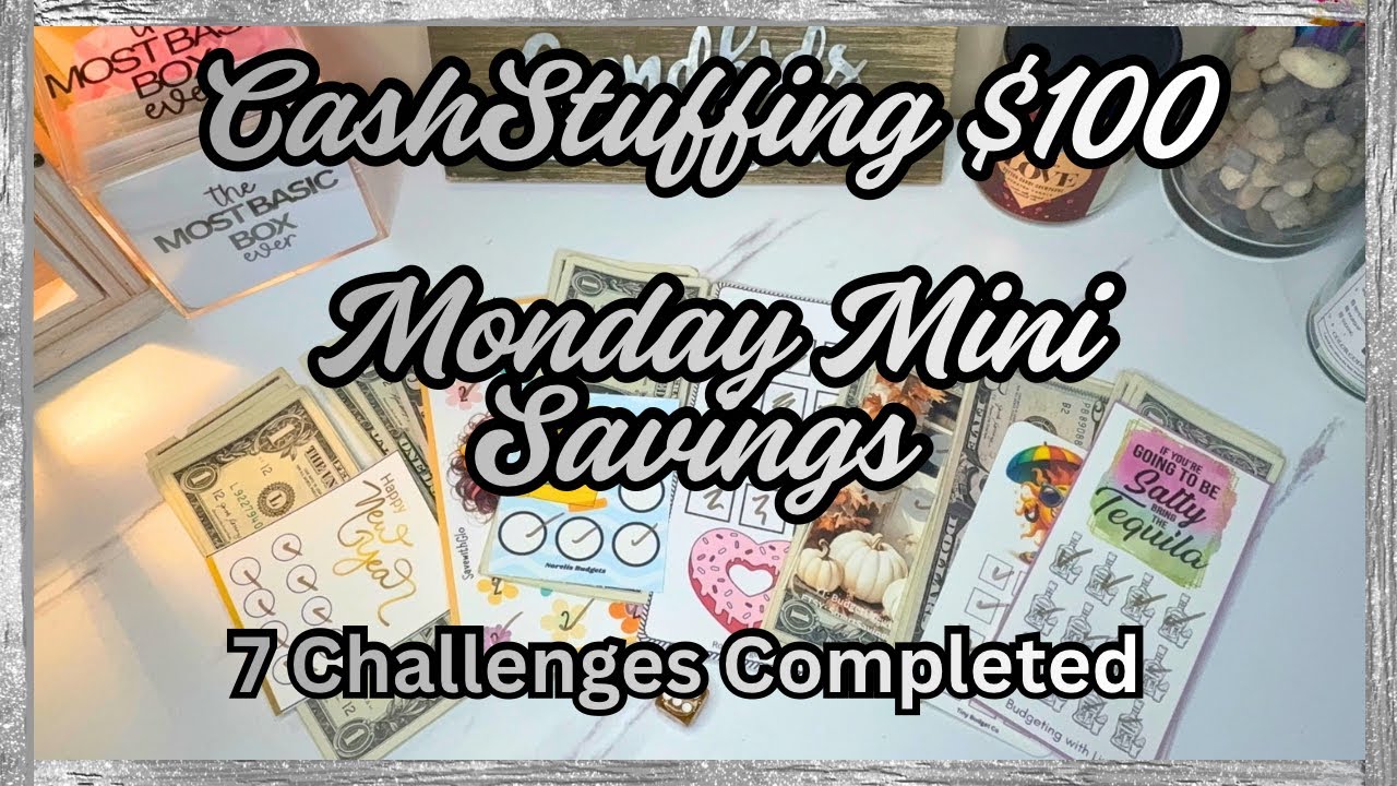 Saving $100 | Using Mini Challenges To Stuff My Sinking Funds | Cash Envelope System
