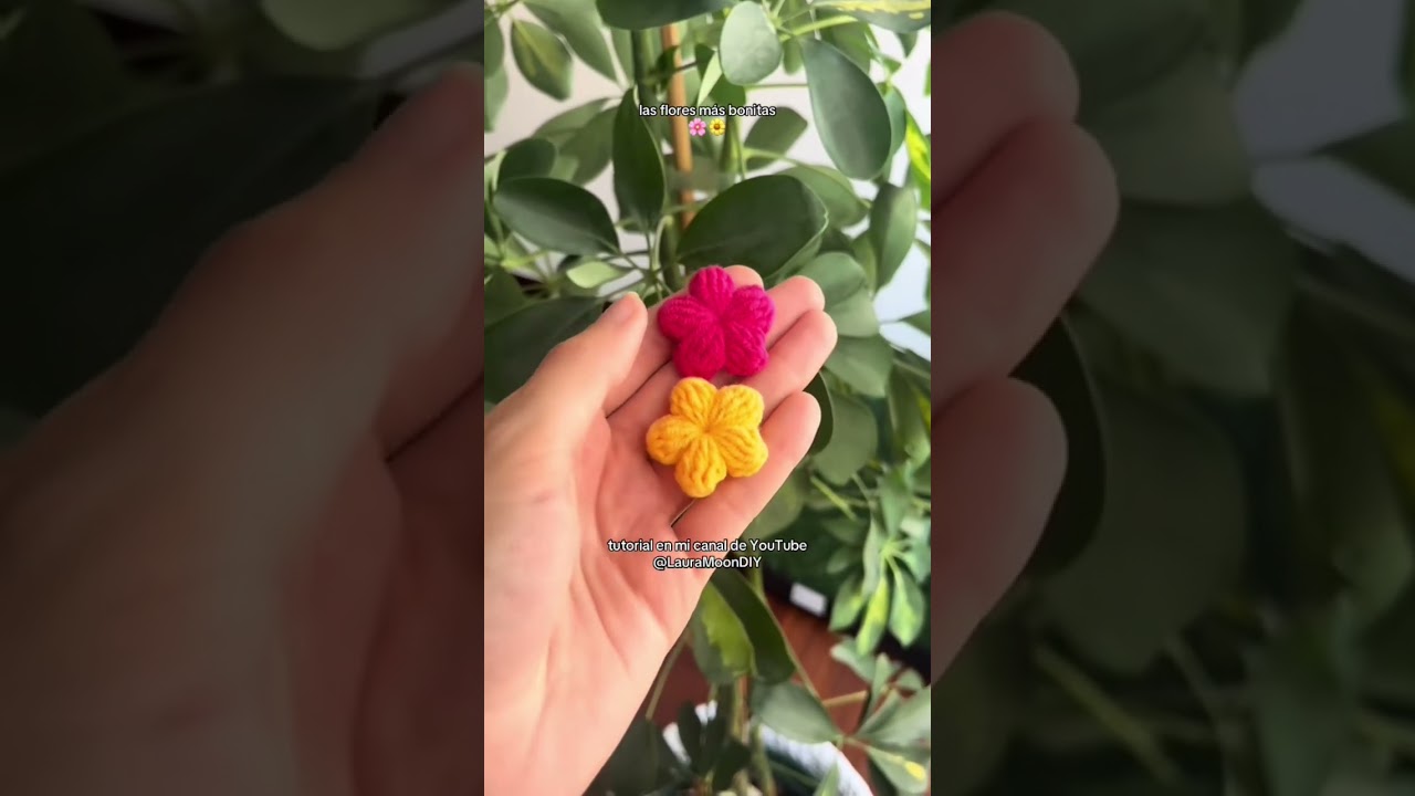 Мини-цветы-буфы крючком 💖 #florpuff #crochetflower #crochetflor #florcrochet #ganchillo #diy