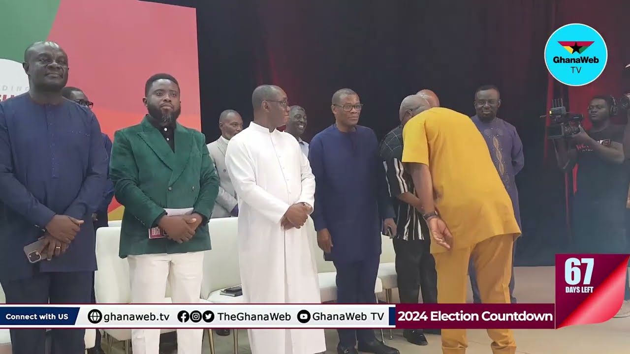 Mahama's entrance to meet the clergy