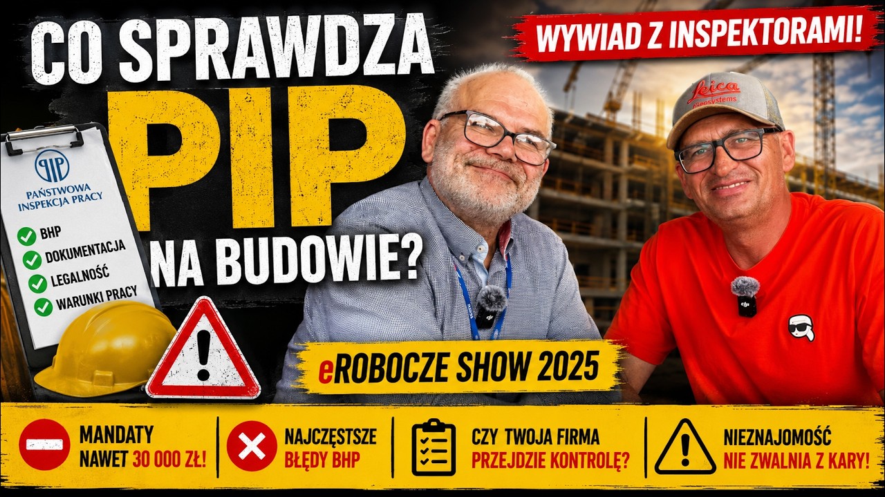 PiP - TRAGICZNE WYPADKI i KONTROLE na budowach! 🔍 eRobocze Show 2025
