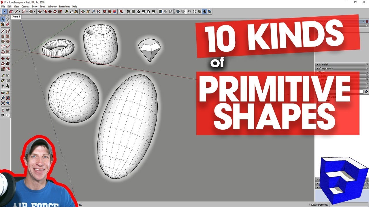 SPHERE, TORUS, DOME, and OTHER SHAPES – Modeling 10 Kinds of Primitive Shapes in SketchUp