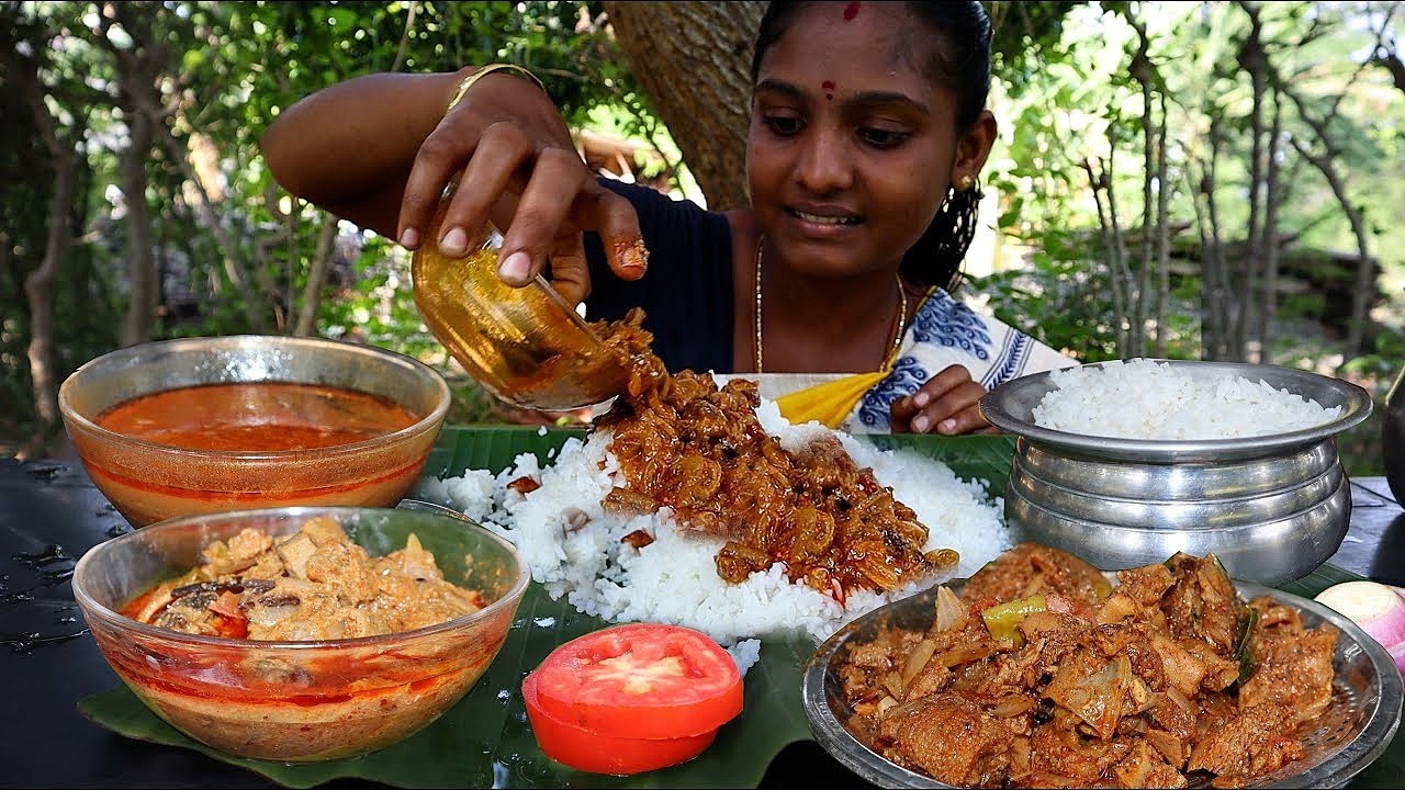 SPICY MUTTON BOTI CURRY, FISH CURRY & BOTI FRY WITH RICE | Indian Food Eating Show | Mukbang