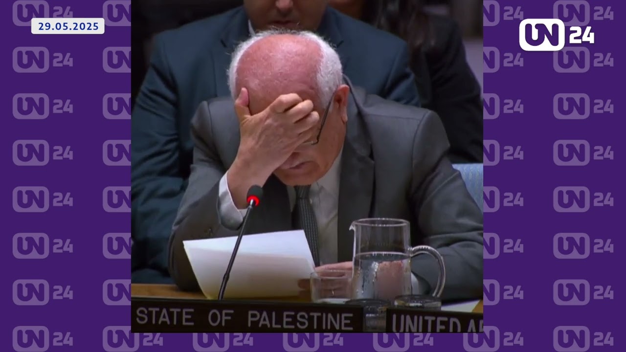 Embajador palestino rompe en llanto en sesión de la ONU