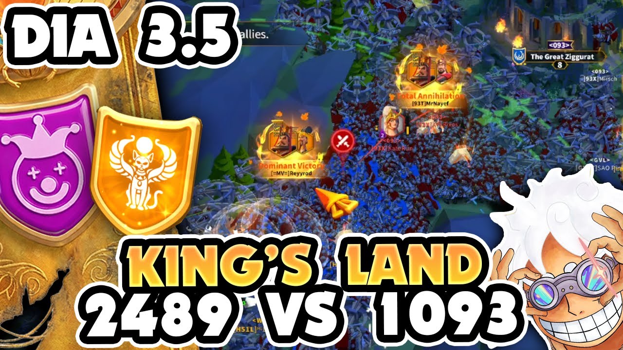 ZIG CAPTURADO, PERO SEGUIMOS... KING'S LAND 2489 vs 1093 - Rise of Kingdoms