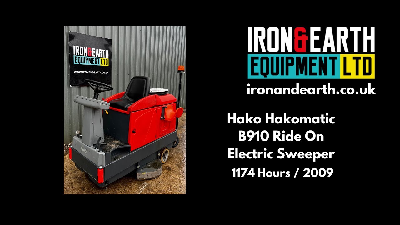2009 Hako Hakomatic B910 Ride On Electric Sweeper