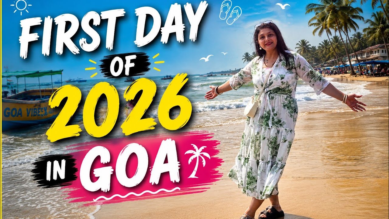 New Year 2026, Day 3 in Goa  #goa #bagabeach #patnatogoa #byroad #travel #travelwithme #travelvlog