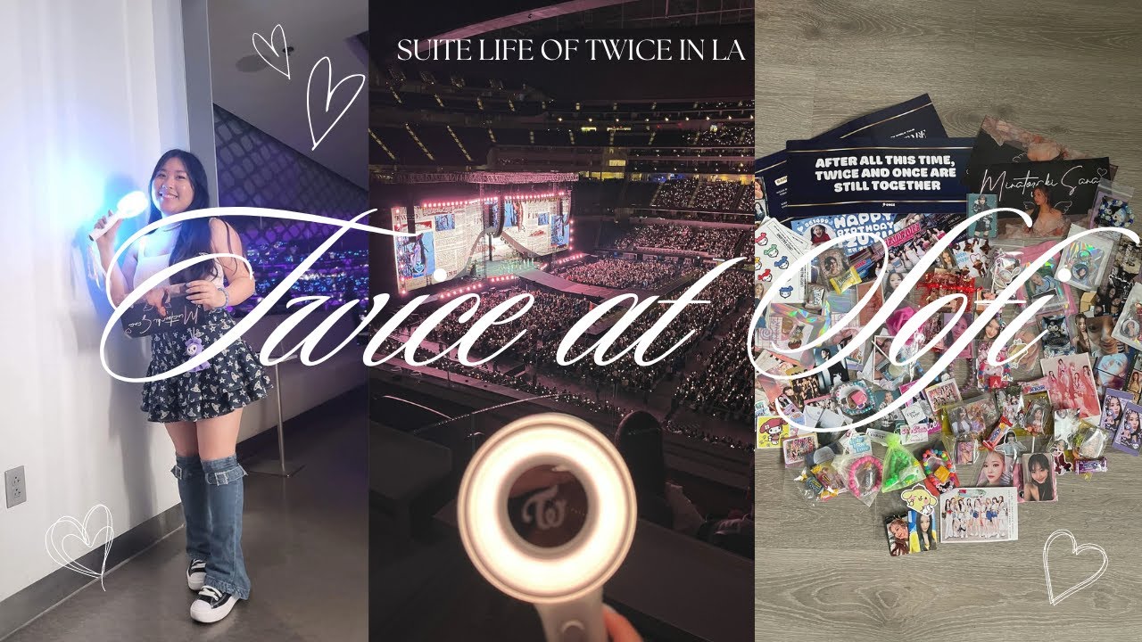 Twice Concert Vlog 🍬🫧🪽 sofi stadium, suite life, freebie trading