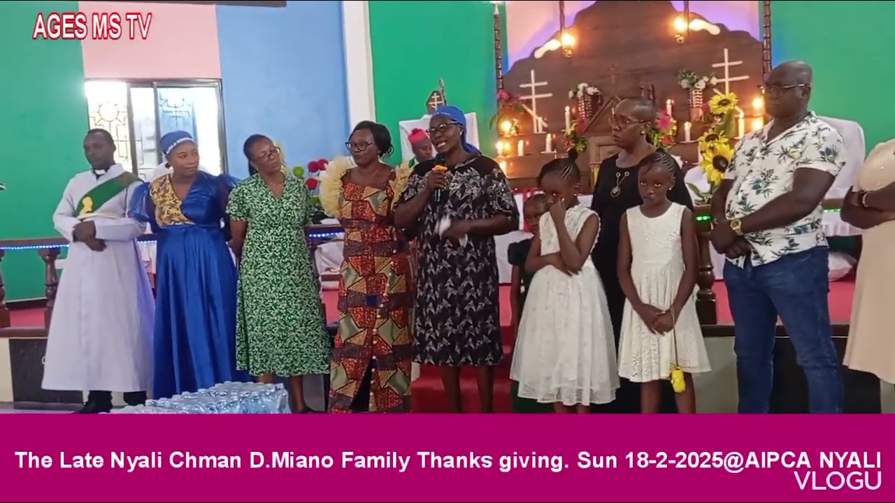 Former AIPCA Nyali Chman family the late Miano thanks giving svce presided by Bishop Kariuki COAST.