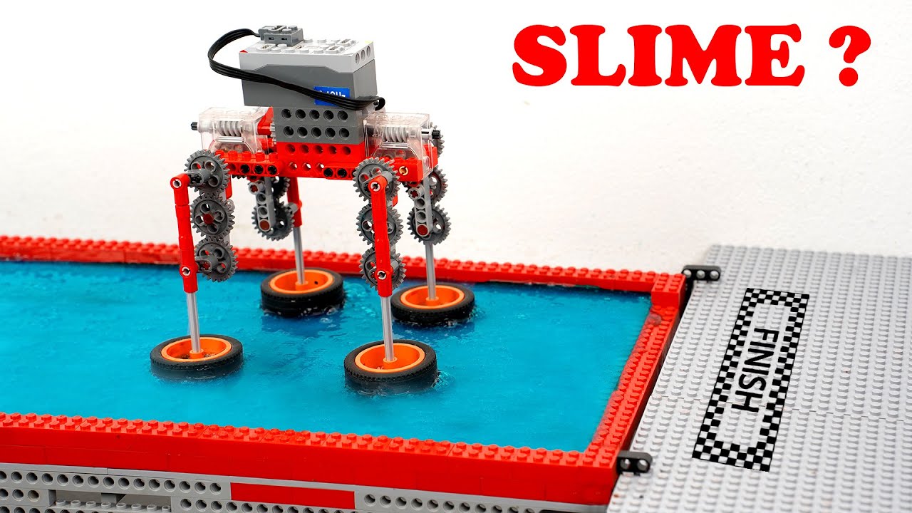 LEGO Walker vs Slime Pit Challenge - EPIC Cross or Fail? | Smart Lego