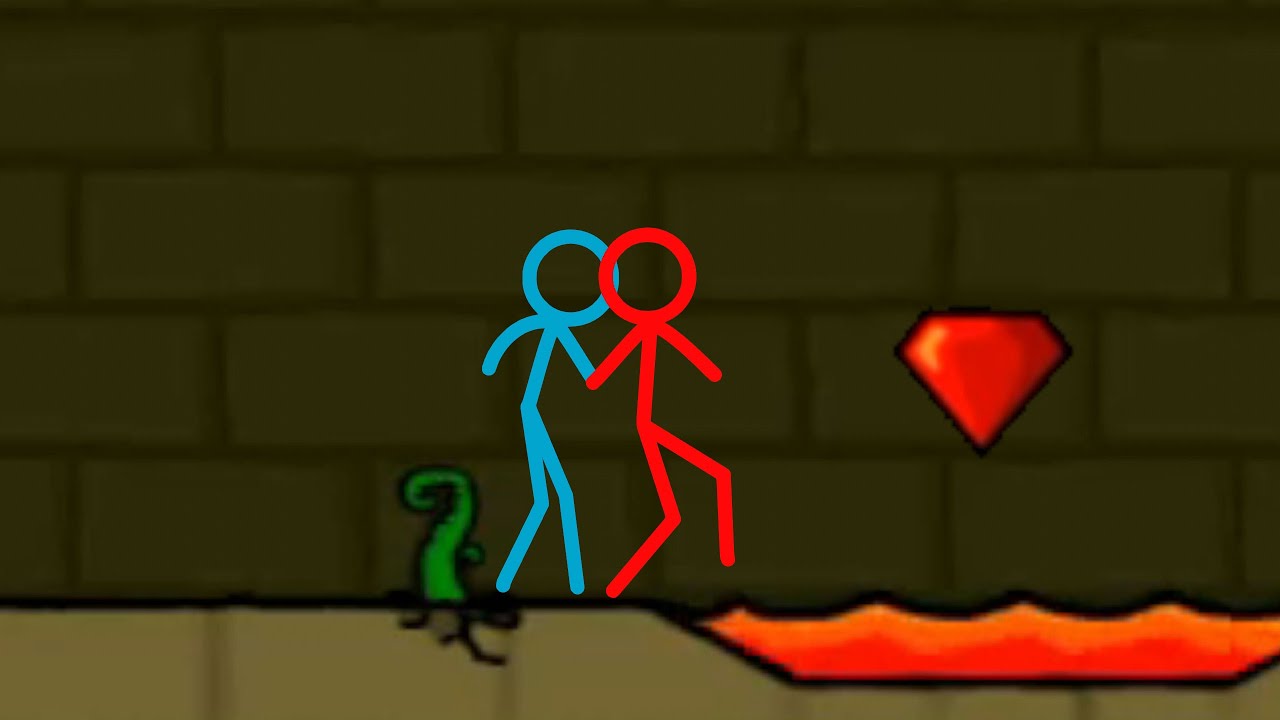Watergirl and Fireboy, Stickman Animation - Forest Ice Light Temple 6