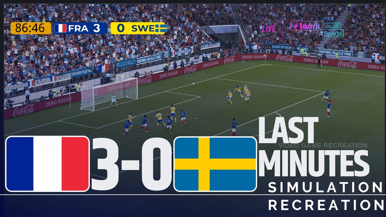 Last Minutes ⚽ France vs. Sweden  | FIFA World Cup 2026| Video Game Simulation