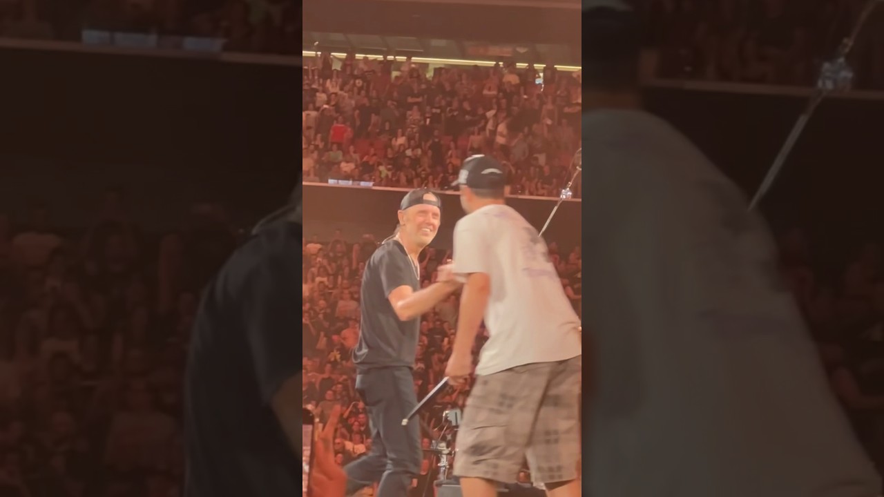 Lars Ulrich Lets a Fan play his Drums on Seek and Destroy #shorts #metallica