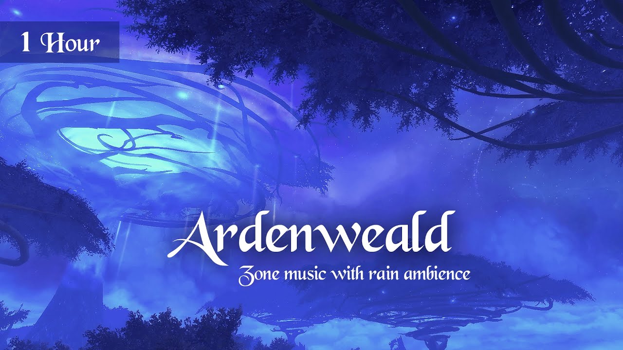 Ardenweald Music & Rain Ambience (1 Hour, World of Warcraft) for Relaxing, Sleep, Meditation, ASMR