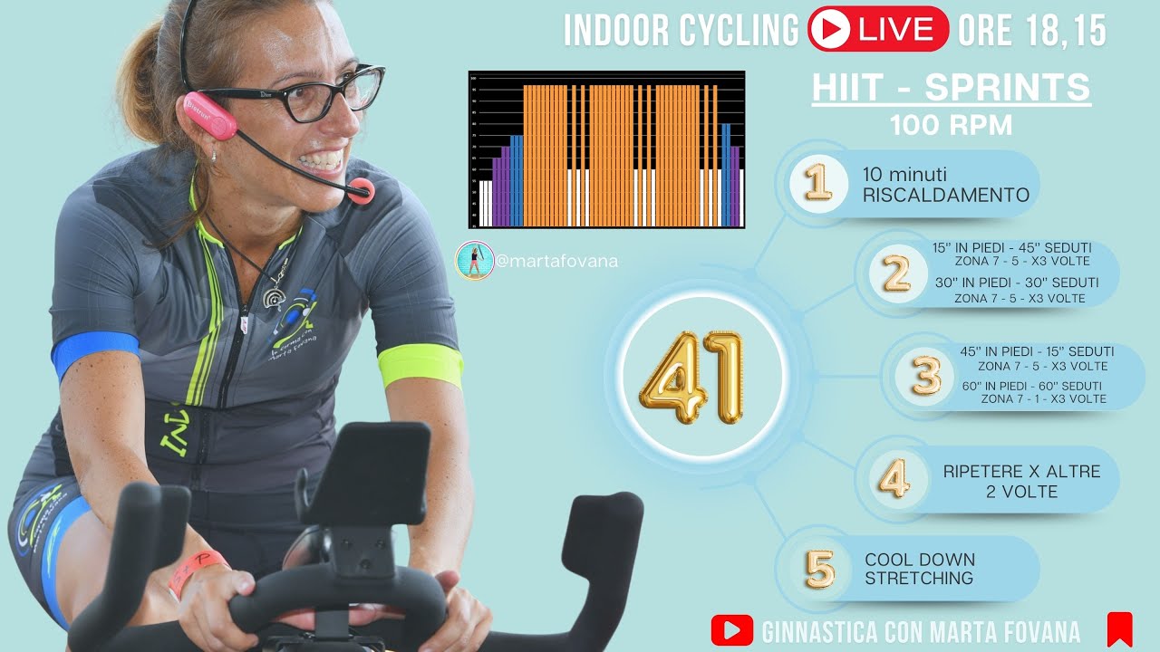Indoor Cycling Live: HIIT - Raggiungi i Tuoi Obiettivi con Me! - Lezione Spinning 41