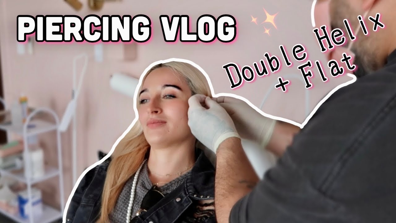 Getting My Double Helix Pierced vlog I  Ear Piercing vlog + Flat  Piercing VLOG