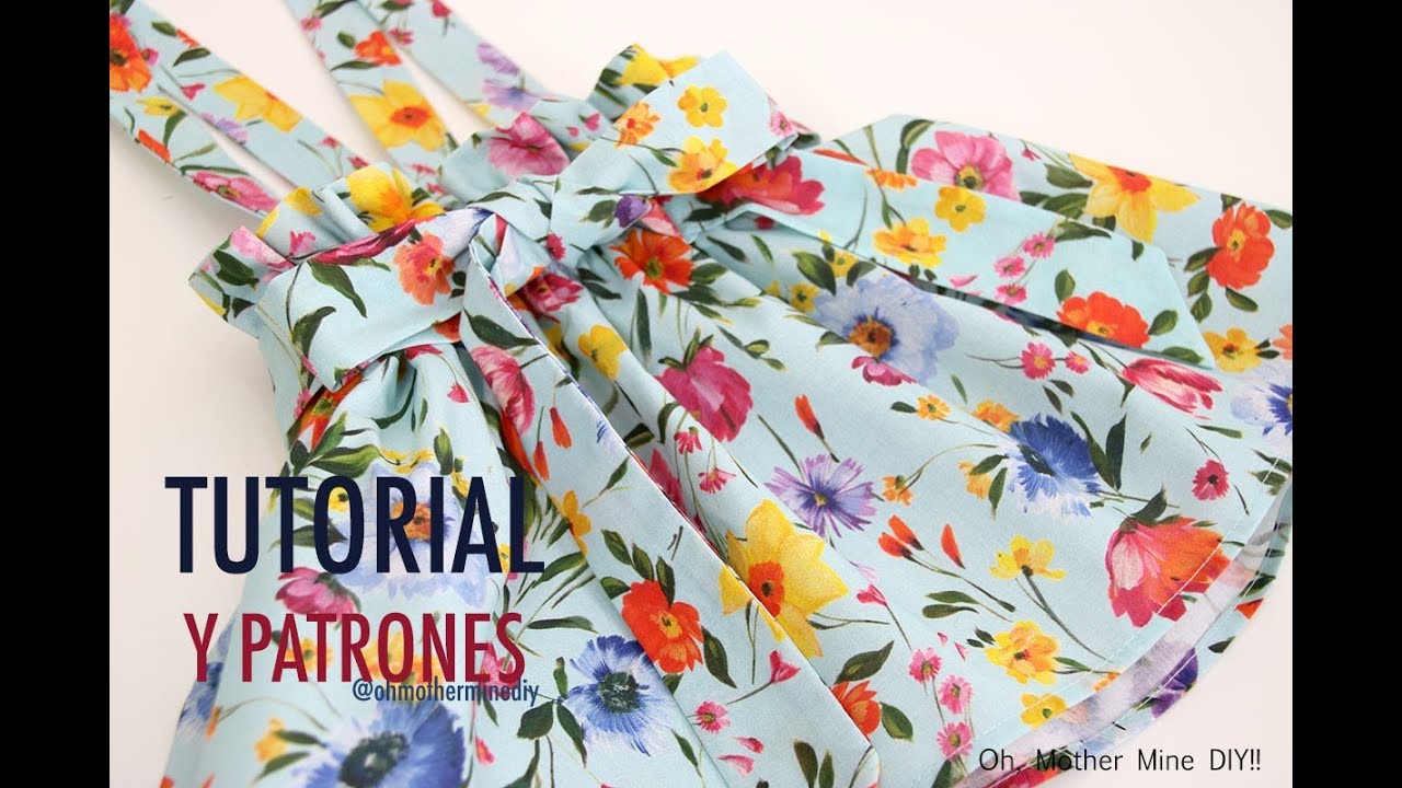 Patrones falda para niñas con tirantes (patrones gratis hasta talla 8 años)
