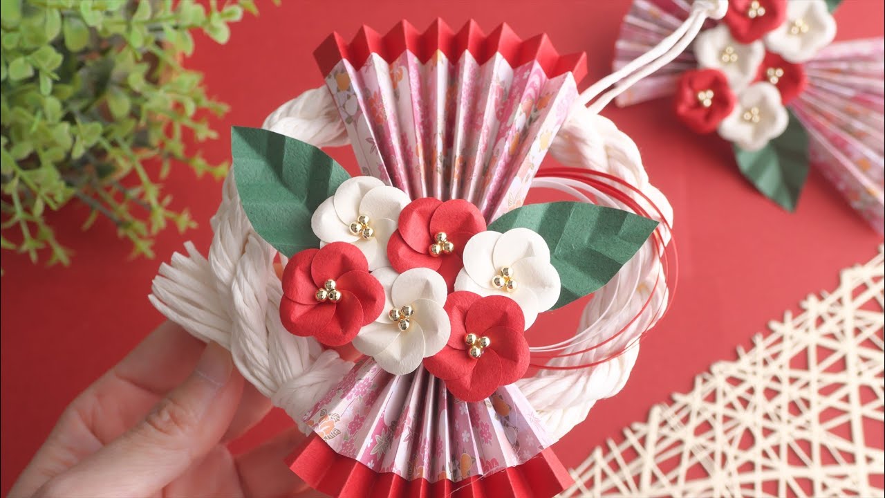Как сделать красивое японское новогоднее украшение Shimenawa из бумаги